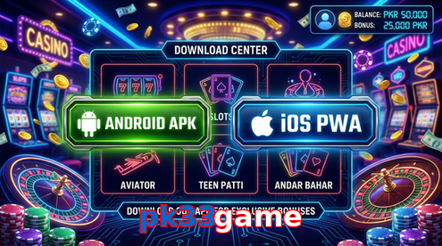 Main screen of Pk33game download page for PK players